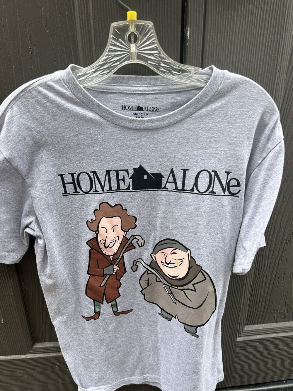 Home Alone Short Sleeve T Shirt Gray Men’s Small Marv Harry